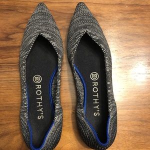 Rothy’s The Point Toe Flat, Heather Granite